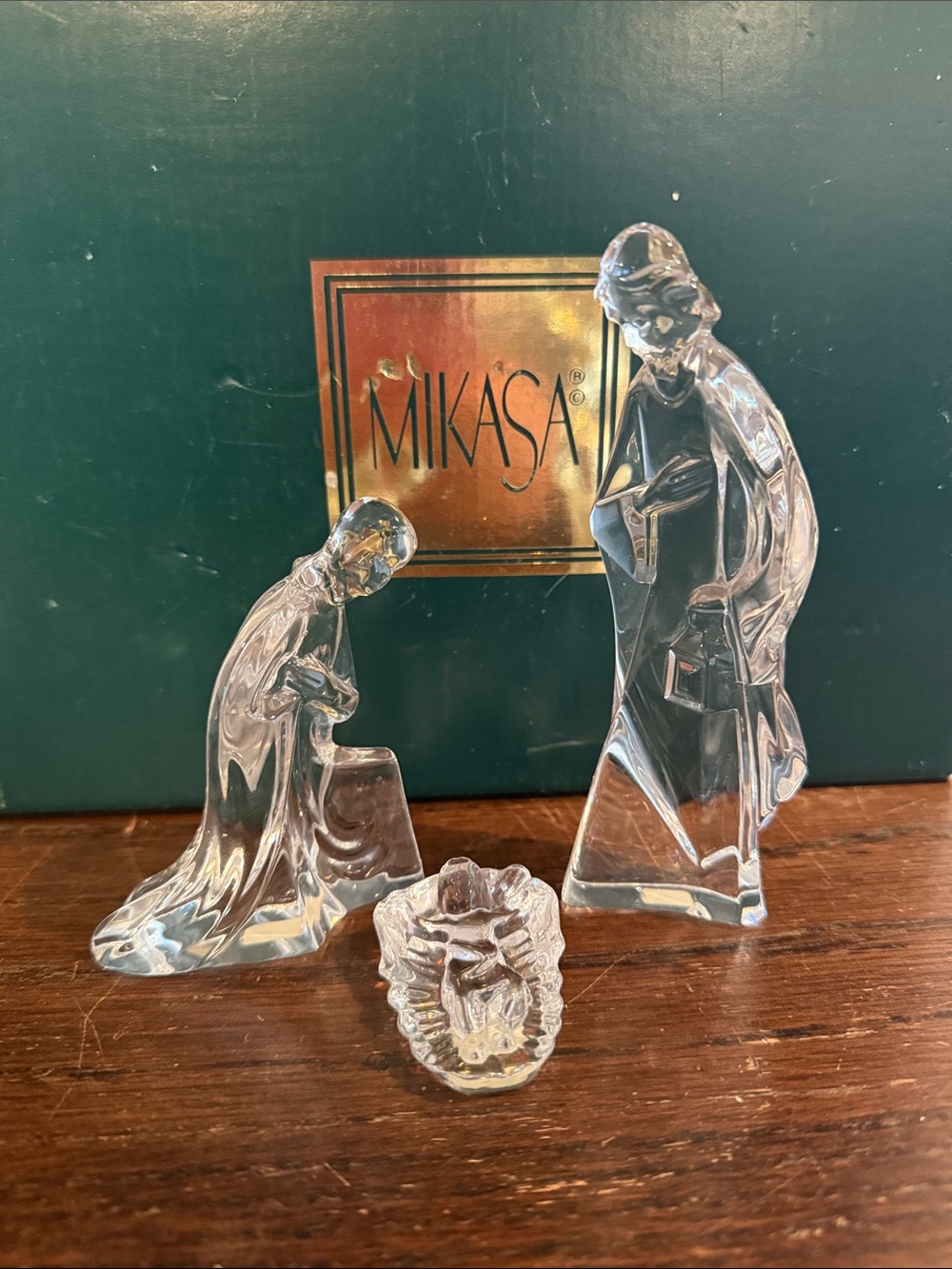 Mikasa Clear Crystal Nativity Figurines